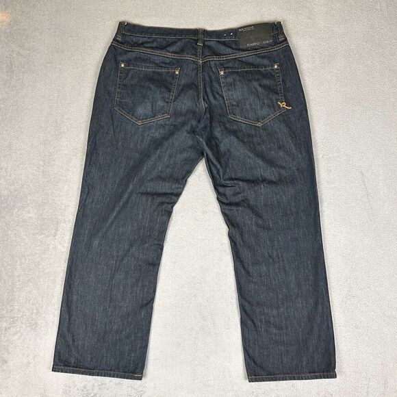 Vintage Rocawear Jeans Mens 42x32 Blue Rap Straight Baggy Wide Skater Street Y2K - Picture 2 of 16